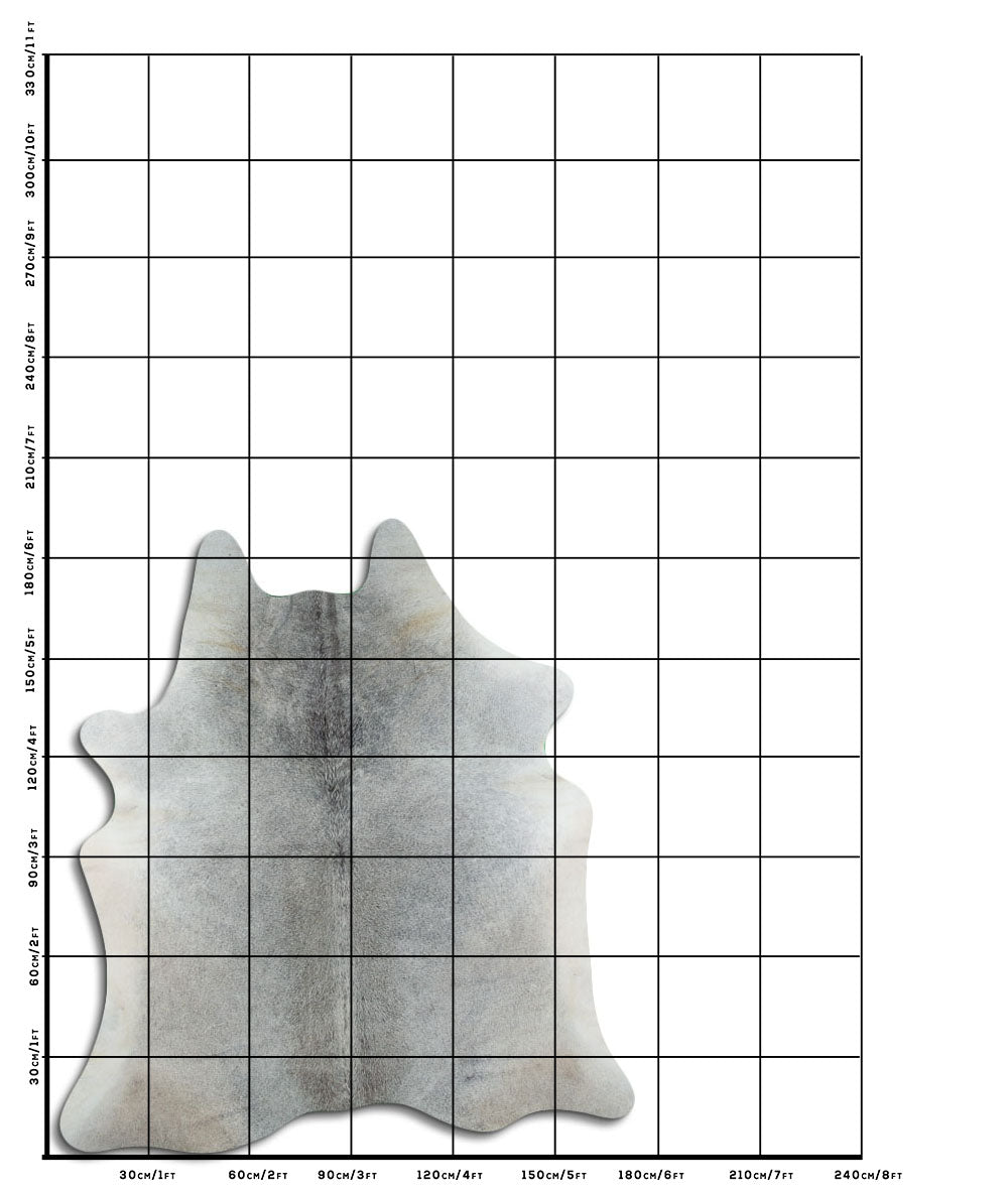 Szara skóra bydlęca L